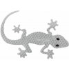 Samolepiaca dekorácia Gecko - strieborná Samolepiaca dekorácia Gecko - strieborná