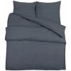 Shumee Súprava posteľnej bielizne antracitová bavlna bez potlače vankúše 80x80 200x220 Shumee Súprava posteľnej bielizne antracitová bavlna bez potlače vankúše 80x80 200x220