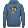 AWDis Hoodie Mikina - Dúhový nápis - Free your mind - Letecká modrá - M - Pánske AWDis Hoodie Mikina - Dúhový nápis - Free your mind - Letecká modrá - M - Pánske