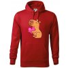 Zamilovaná kapybara - Mikina pánska Cape s kapucňou - 3XL ( Červená ) Zamilovaná kapybara - Mikina pánska Cape s kapucňou - 3XL ( Červená )