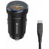Adaptér do auta Swissten USB-C PD + USB-A, 20W + USB-C kábel 1m (20111907) čierny Adaptér do auta Swissten USB-C PD + USB-A, 20W + USB-C kábel 1m (20111907) čierny