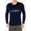 Funkčné tričko Icebreaker Merino 200 Oasis LS Crewe Snow Wave - midnight navy Funkčné tričko Icebreaker Merino 200 Oasis LS Crewe Snow Wave - midnight navy