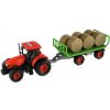 Traktor Zetor s vlekem a balíky, setrvačník, zvukové a světelné efekty, 36 cm Traktor Zetor s vlekem a balíky, setrvačník, zvukové a světelné efekty, 36 cm