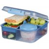 Sistema Ocean Bound Bento Cube trojkomorová krabička Sistema Ocean Bound Bento Cube trojkomorová krabička