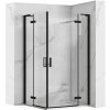 REA/S - Sprchová kabína Hugo Double Black 90x100 KPL-45234