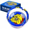 Originálny modrý sklenený popolník Bulldog