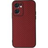 Gumený kryt Accurate Carbon na Oppo Reno 7 5G - Červená Gumený kryt Accurate Carbon na Oppo Reno 7 5G - Červená