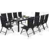 Záhradný nábytok hliníkový polywood s veľkým stolom Verona pre 10 ľudí Garden Point čierny Záhradný nábytok hliníkový polywood s veľkým stolom Verona pre 10 ľudí Garden Point čierny