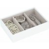Krabička na šperky Stackers s 3 priehradkami, classic bielo-béžová Krabička na šperky Stackers s 3 priehradkami, classic bielo-béžová