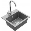 Granitový drez MEXEN MILO s kuchynskou batériou šedá/chróm Granitový drez MEXEN MILO s kuchynskou batériou šedá/chróm