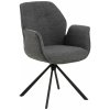 ACTONA Otočné křeslo s područkami Aura Monza antracitové ACTONA Otočné křeslo s područkami Aura Monza antracitové