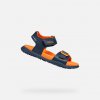 Detské sandále Geox, J SANDAL FUSBETTO BOY tmavo modrá,Oranžová 25 Detské sandále Geox, J SANDAL FUSBETTO BOY tmavo modrá,Oranžová 25