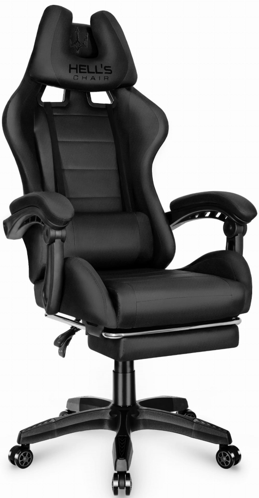 Hell\'s Chair HC-1039 Black Fabric