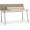 PLAN Kancelársky písací stôl SINGLE LAYERS, posuvná vrchná doska, s prepážkami, dub prírodný/dub morený PLAN Kancelársky písací stôl SINGLE LAYERS, posuvná vrchná doska, s prepážkami, dub prírodný/dub morený