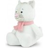 Mačka s ružovým šálom a visačkou 24 cm Mačka s ružovým šálom a visačkou 24 cm