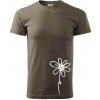 Kopretina - dole na výšku - Klasické pánske tričko vyššej gramáže - 3XL ( Army ) Kopretina - dole na výšku - Klasické pánske tričko vyššej gramáže - 3XL ( Army )