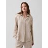 GAP Ľanová košeľa Easy Shirt Béžová