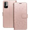 Puzdro Mezzo Book Xiaomi Redmi Note 10 5G/Poco M3 Pro, vzor mandala - ružovo-zlaté Puzdro Mezzo Book Xiaomi Redmi Note 10 5G/Poco M3 Pro, vzor mandala - ružovo-zlaté