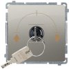 Ovládač žalúzií spínačový 5A/230V na kľúč (SP) satén metal. SIMON Basic (simon) Ovládač žalúzií spínačový 5A/230V na kľúč (SP) satén metal. SIMON Basic (simon)