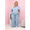 Kesi Dámska súprava Plus Size 51013 - blúzka + nohavice Farba: Modrá, Veľkosť: UNI Kesi Dámska súprava Plus Size 51013 - blúzka + nohavice Farba: Modrá, Veľkosť: UNI