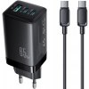 JOYROOM JR-TG10 sada adaptéra s portmi 2x USB-C / USB-A a kábla USB-C na USB-C- 65W - 1,2 m - čierna - možnosť vrátiť tovar ZADARMO do 30tich dní JOYROOM JR-TG10 sada adaptéra s portmi 2x USB-C / USB-A a kábla USB-C na USB-C- 65W - 1,2 m - čierna - možnosť vrátiť tovar ZADARMO do 30tich dní
