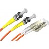 Optický patchcord ST/PC - LC/PC 5m 3mm, duplex, MM, 50/125, OM3 Optický patchcord ST/PC - LC/PC 5m 3mm, duplex, MM, 50/125, OM3
