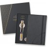 Parker 1502/4293643 Urban Muted Black GT guľôčkové pero darčeková súprava so zápisníkom