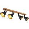 GLOBO 15466S-4 GÜNTHER stropné bodové svietidlo/spot 4xE27 čierna, vzhľad dubového dreva GLOBO 15466S-4 GÜNTHER stropné bodové svietidlo/spot 4xE27 čierna, vzhľad dubového dreva