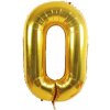 Balón fóliový Číslo 0 zlatý dekorácia na narodeniny 80 cm Balón fóliový Číslo 0 zlatý dekorácia na narodeniny 80 cm