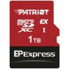 PATRIOT EP Express MircoSD Card 1TB / UHS-I / U3 / CL10 / R:800 / W:600MB/s / Vhodné pro Nintendo Switch 2 PEF1TEPEXMCX PATRIOT EP Express MircoSD Card 1TB / UHS-I / U3 / CL10 / R:800 / W:600MB/s / Vhodné pro Nintendo Switch 2 PEF1TEPEXMCX