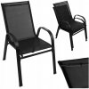 Gardlov 25290 Záhradné stoličky stohovateľné čierne 2 ks, čierna Gardlov 25290 Záhradné stoličky stohovateľné čierne 2 ks, čierna