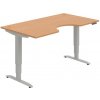 Hobis Pracovný stôl Motion Ergo, PO, 3S, 160x61-128x90 cm, buk/sivá Hobis Pracovný stôl Motion Ergo, PO, 3S, 160x61-128x90 cm, buk/sivá