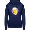 AWDis Hoodie mikina Motív Pivo so smrtkou 2 oxfordská modrá