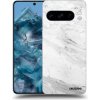 Picasee silikónový čierny obal pre Google Pixel 10 - White marble Picasee silikónový čierny obal pre Google Pixel 10 - White marble