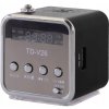 Bezdrôtové prenosné mini FM LED rádio TD-V26 čierne Bezdrôtové prenosné mini FM LED rádio TD-V26 čierne