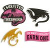 Fourth Wing: I Survived Threshing Stickers - Sticker Set of 4 Fourth Wing: I Survived Threshing Stickers - Sticker Set of 4
