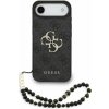 Guess PU 4G Metal Logo Strap zadný kryt pre iPhone 17 Air Black