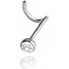 MINET Strieborný piercing do nosa so zirkónom MINET Strieborný piercing do nosa so zirkónom