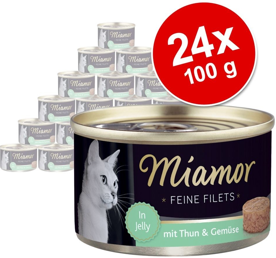 Miamor Feine Filets v želé svetlý tuniak & zelenina 24 x 100 g