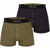 Lonsdale 2 Pack Boxer pánske šortky Black/Khaki Medium Lonsdale 2 Pack Boxer pánske šortky Black/Khaki Medium