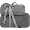 Eurofirany sada uterákov 50 x 90 cm + 70 x 140 cm sivá 2ks