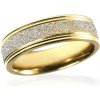 Pánsky prsteň z pieskovanej chirurgickej ocele GOLD/SILVER