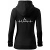 EKG hrnček kávy - Mikina dámska trendy zipper s kapucňou - L ( Čierna ) EKG hrnček kávy - Mikina dámska trendy zipper s kapucňou - L ( Čierna )