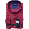 Ego Man pánská košile regular fit dlouhý rukáv EKR-1233 bordo