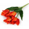 Umelá kytica tulipán - červená šarlátová Umelá kytica tulipán - červená šarlátová