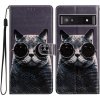 VSETKONAMOBIL 104236 ART Peňaženkový kryt pre Google Pixel 9a SUNGLASSES CAT VSETKONAMOBIL 104236 ART Peňaženkový kryt pre Google Pixel 9a SUNGLASSES CAT
