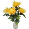 Chryzantémy kytica x5 50cm žltá umelá - nízka cena Chryzantémy kytica x5 50cm žltá umelá - nízka cena