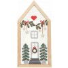Rico Design Sada na vyšívanie dekorácie vianočný dom 9x18cm - 1 sada Rico Design Sada na vyšívanie dekorácie vianočný dom 9x18cm - 1 sada