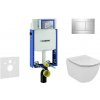 Geberit Kombifix - Modul na závesné WC s tlačidlom Sigma30, lesklý chróm/chróm mat + Ideal Standard Tesi - WC a doska, Aquablade, SoftClose 110.302.00.5 NU6