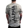 Alpha Industries BACKPRINT T white camo tričko pánske Farba: biela, Veľkosť: L Alpha Industries BACKPRINT T white camo tričko pánske Farba: biela, Veľkosť: L